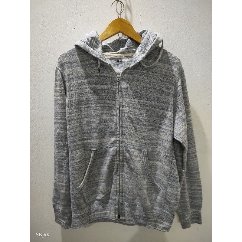 jaket hoodie zipper uniqlo ori
