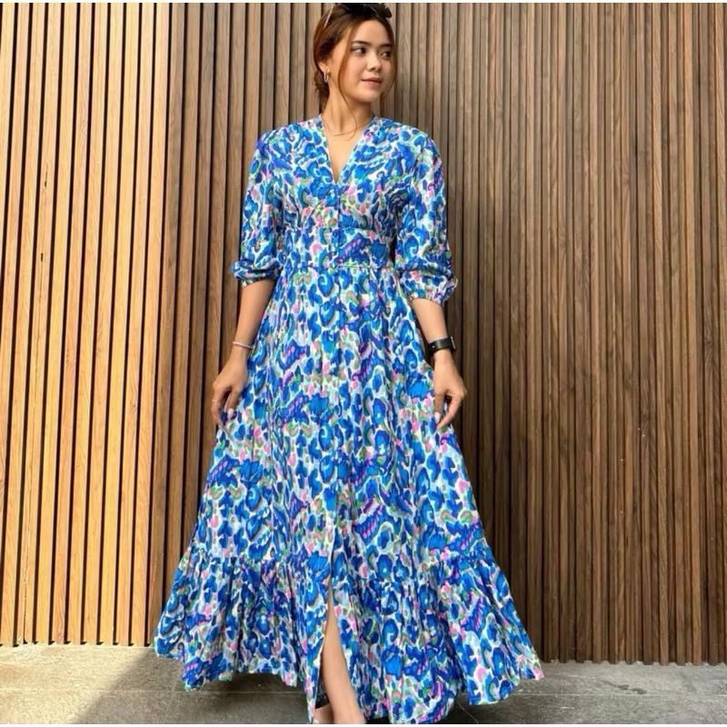 Dress panjang wanita Naomi dress dress hijap dress non hijab dress pantai