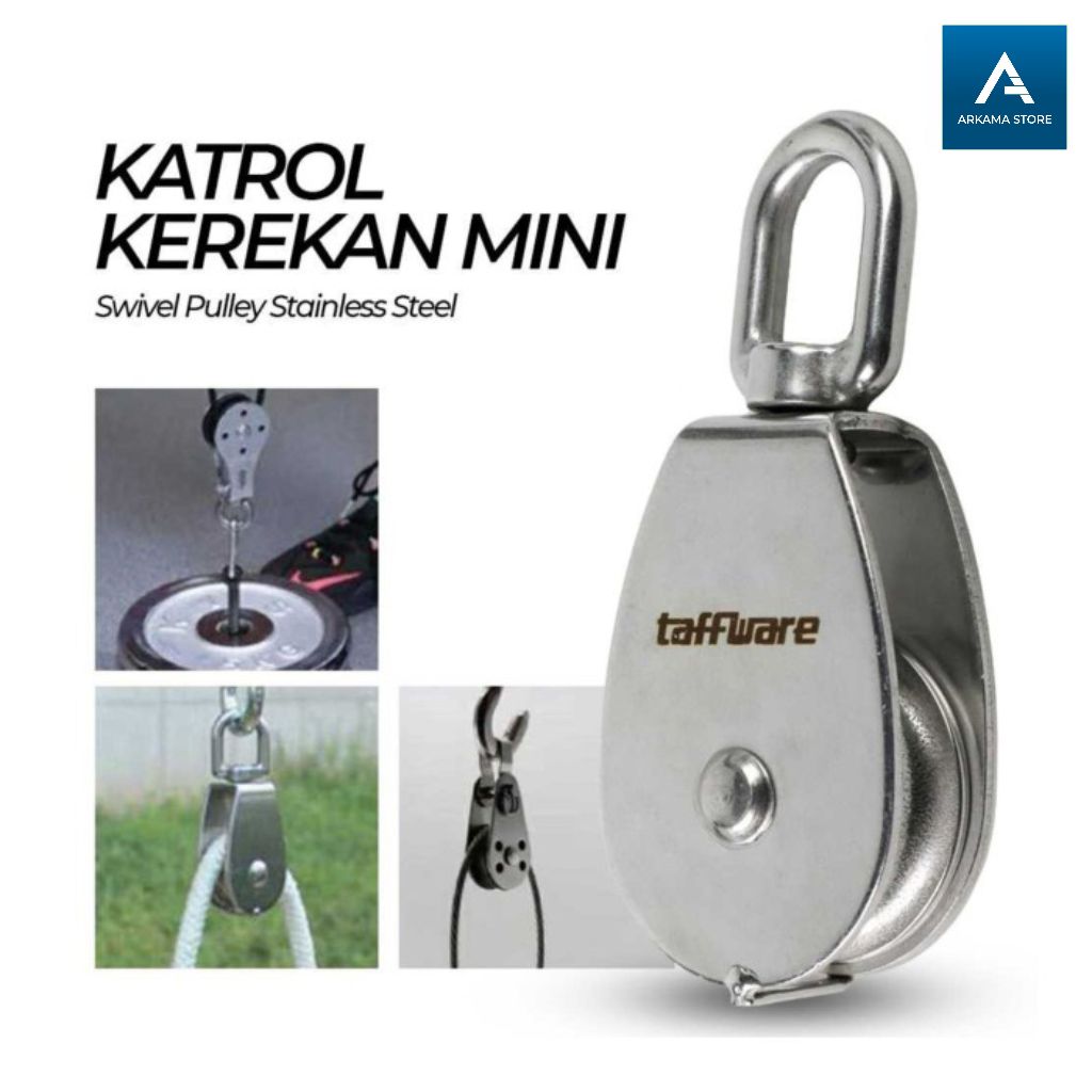 katrol kerekan mini manual serbaguna stainless steel kerekan burung timba