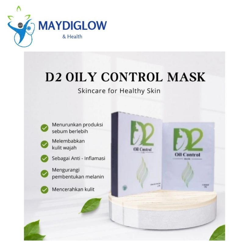 D2 Oil Control Mask Sheet - Masker Anti Acne,Mengontrol Minyak di Wajah