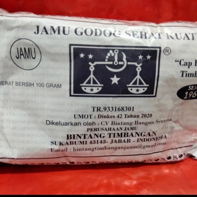 

Jamu Godog Sehat Kuat Cap Bintang Timbangan 1 bks