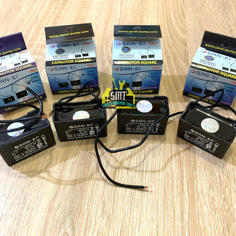 Kapasitor Kotak / Capacitor Pompa Air 6UF, 8UF, 10UF, 12 UF, 14UF - SANEI