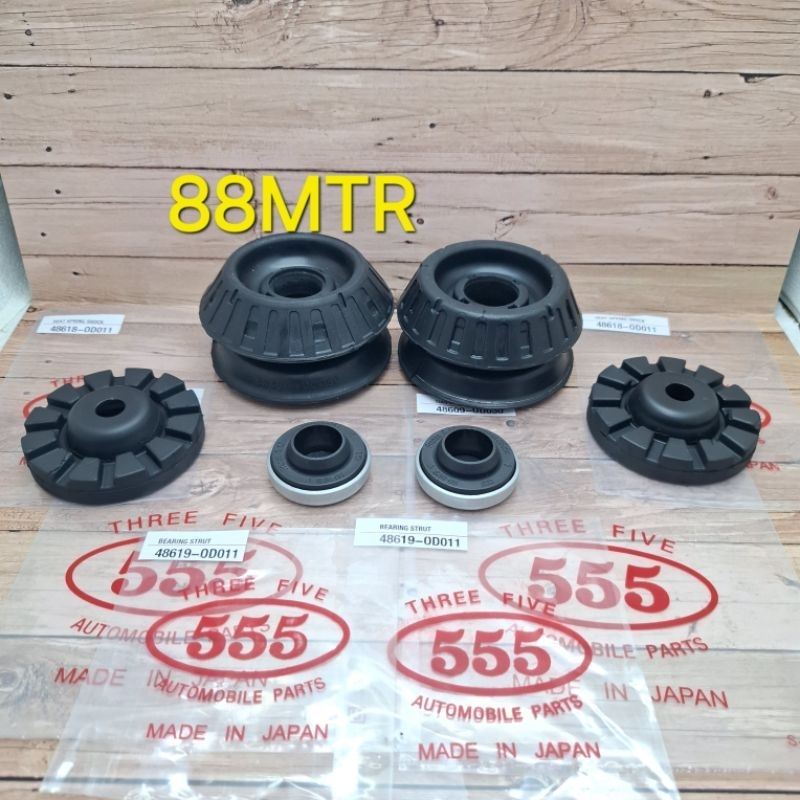 KARET SUPPORT SHOCK BREAKER KARET SUPPORT SHOCK SET  TATAKAN DAN BEARING SUPPORT NEW YARIS VIOS LIMO