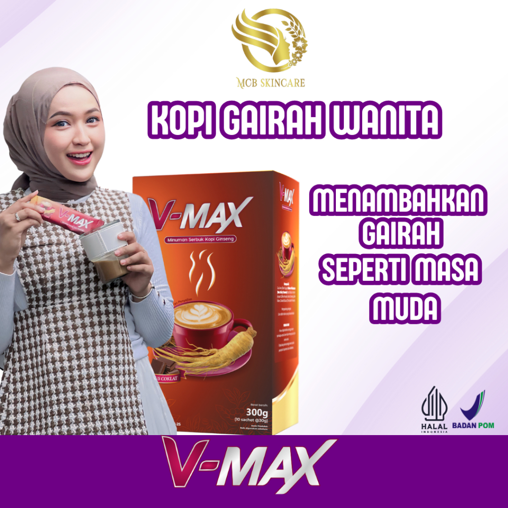 

Kopi V-max Suplemen Minuman Rasa Coklat Penambah Gairah Wanita