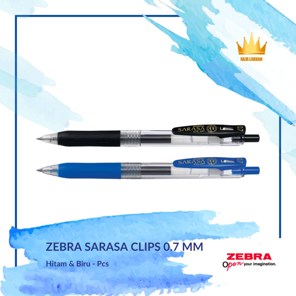 

Pulpen Sarasa Clips Zebra Sarasa / 0.7 mm / Biru/ Hitam - Pcs