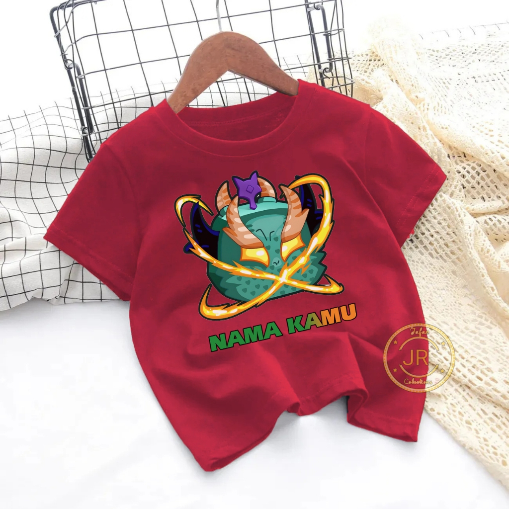 Kaos Anak BLOX FRUITS ROBLOX FREE NAMA-Baju Anak Laki Laki Perempuan Bahan Katun Combed 24s