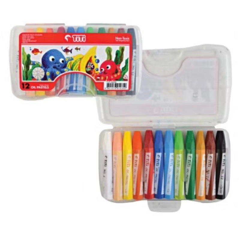

TITI / JOYKO OIL PASTEL KRAYON MINYAK TI-P-12CHC 12 WARNA / COLORS CRAYON ANAK SET TERMURAH COMPACT