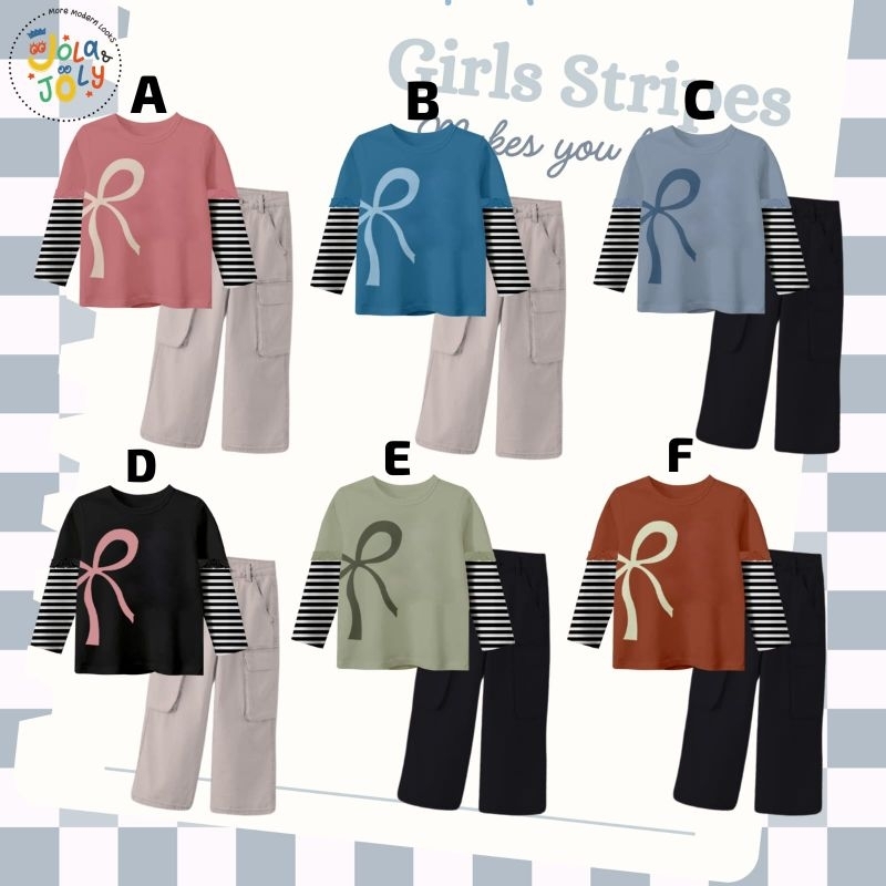 GIRLS STRIPES JOLA JOLY / SET GIRLS STRIPES JOLA JOLY / SETELAN JOLA JOLY
