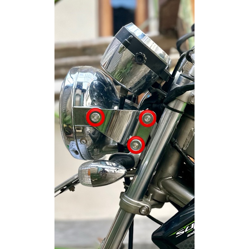baut breket/kupingan lampu ninja R/ss ( 1 set 6 biji )