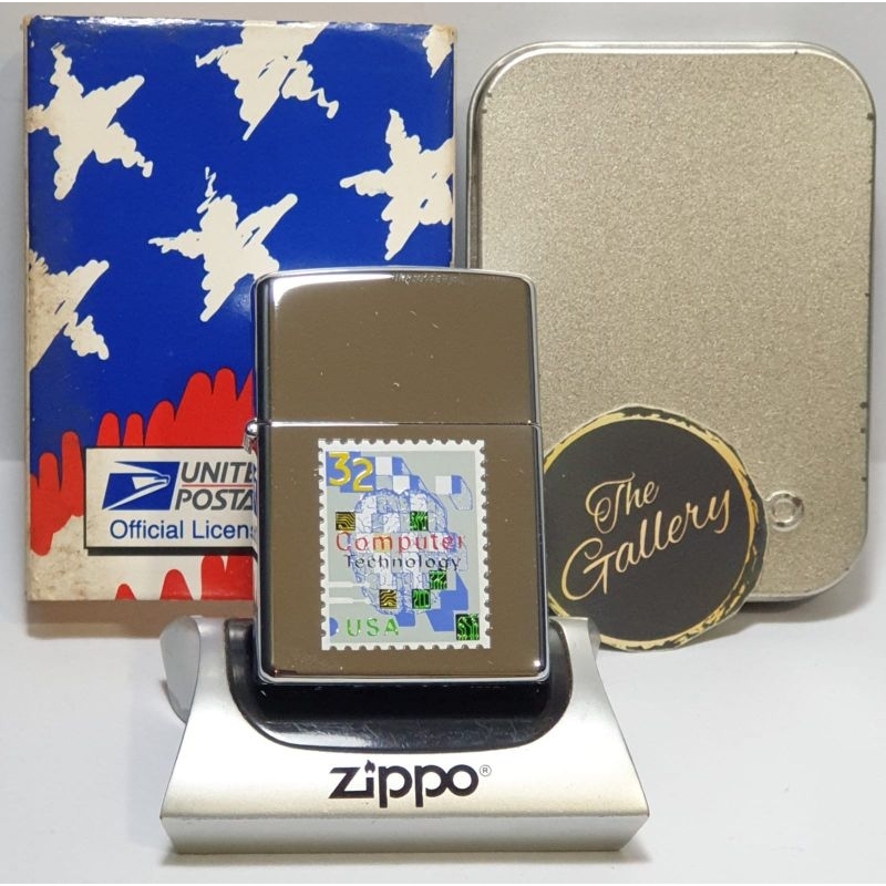 250USP.289 ORIGINAL ZIPPO US POST SERIES COMPUTER TECH TAHUN 1999 / XV