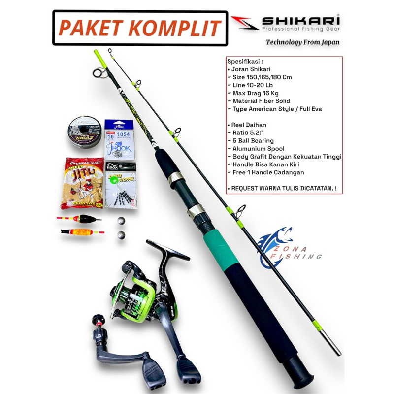 Set Joran Daido Shikari 16kg American Style Full Eva 150 165 180 Cm Pancing Komplit