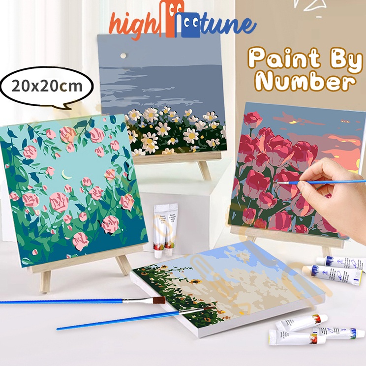 

New Stock Hightune Paint By Number Lukisan Kanvas DIY Paint Kit Digital Painting Kit Kanvas Painting With Wooden Frame Wall Decoration