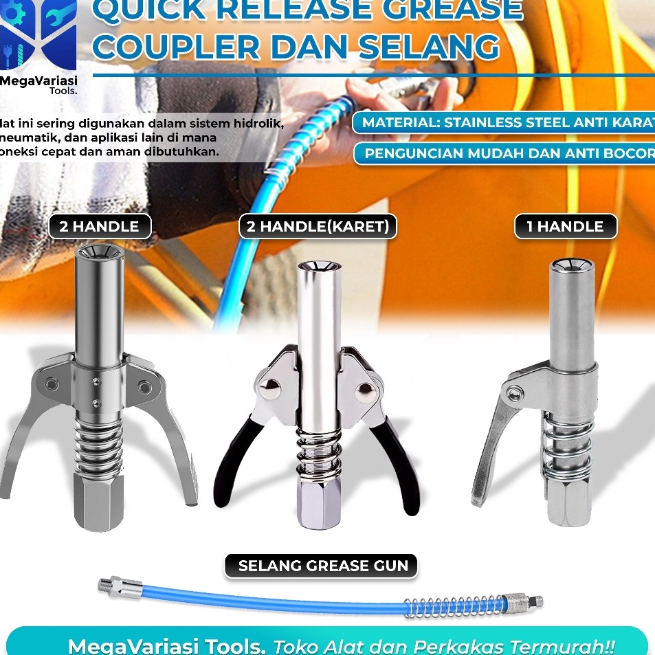 Get Voucher  Gemuk Grease Gun Coupler Alat Aplikasi Minyak Gemuk Grease Gun Coupler Grease Coupler K