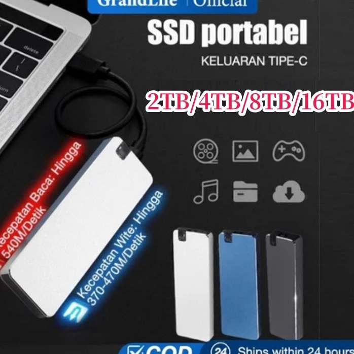 Promo Terbaru  GL Portable SSD hardisk eksternal SSD 2TB8TB16TB USB 31 Typec SSD external ssd laptop