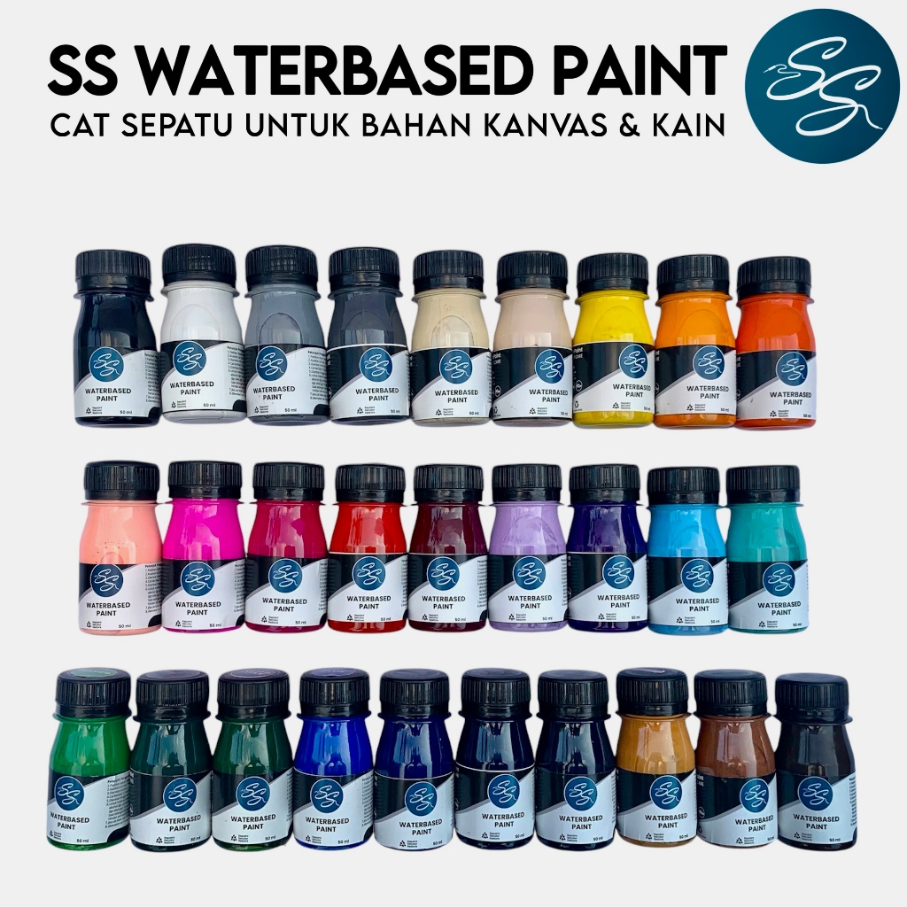 SS Waterbased Paint - Cat Sepatu Tas Topi Canvas Repaint Sepatu