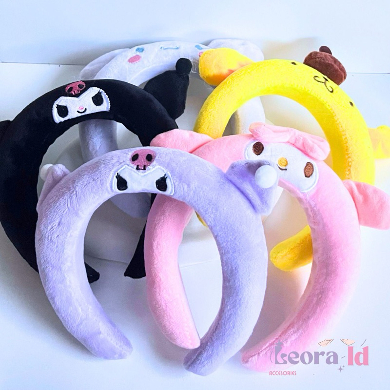 Leora - Sanrio Headband | Bando Sanrio | Bando anak karakter | Bando Bulu Karakter | Bando donat | B