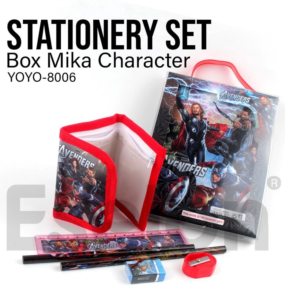 

Grosir Istimewa Stationery Set 6in1DOMPET 86 Box Mika Paket Alat Tulis Set