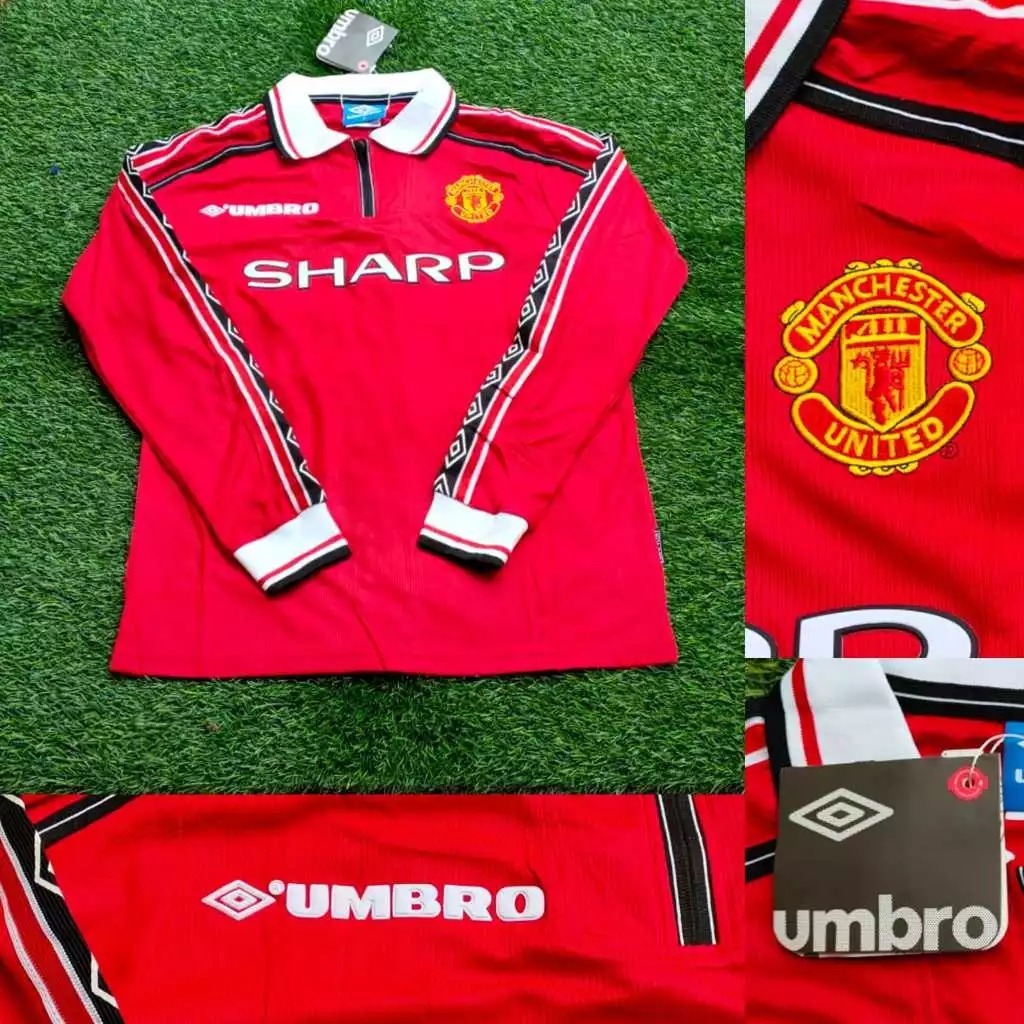 JERSEY RETRO VINTAGE MU HOME LONGSLEEVE TREBLE WINNERS 1999 GRADE AAA CLASSIC