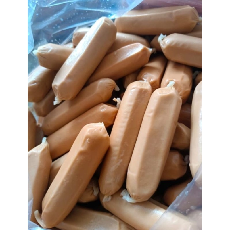 

Sosis Curah Jumbo. 530 gram. Enak. Isi 7 sosis hotel. jumboooo. Makanan praktis. Halal