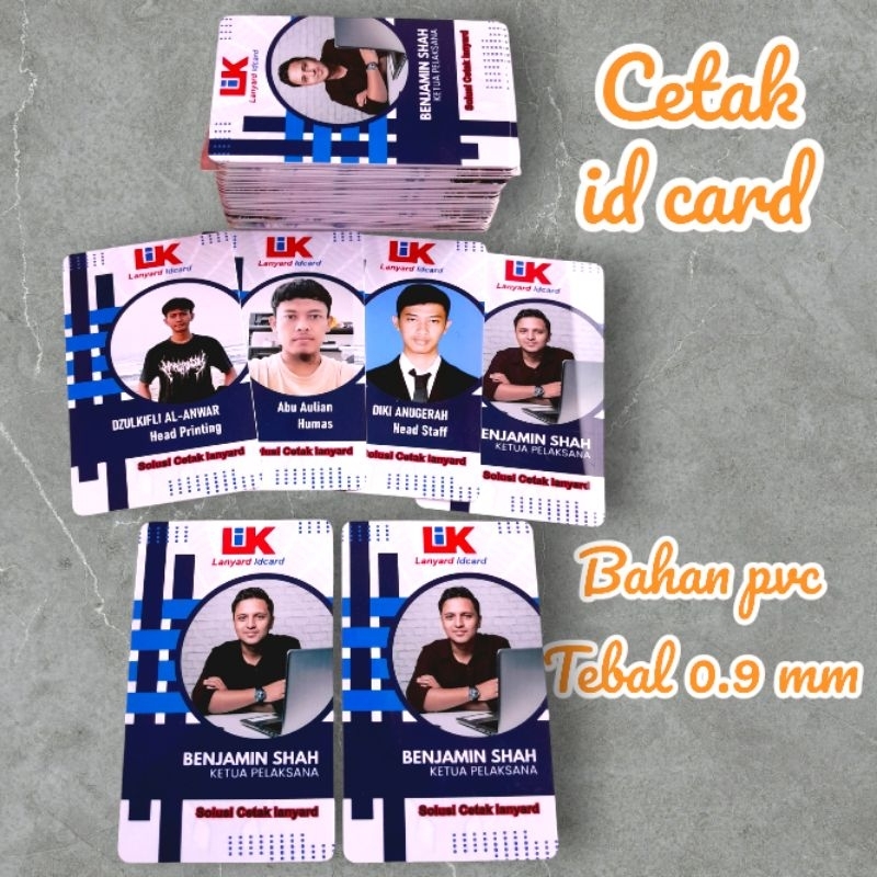 

cetak costum kartu bahan pvc tebal 0.9 mm / cetak kartu ID card / cetak kartu member