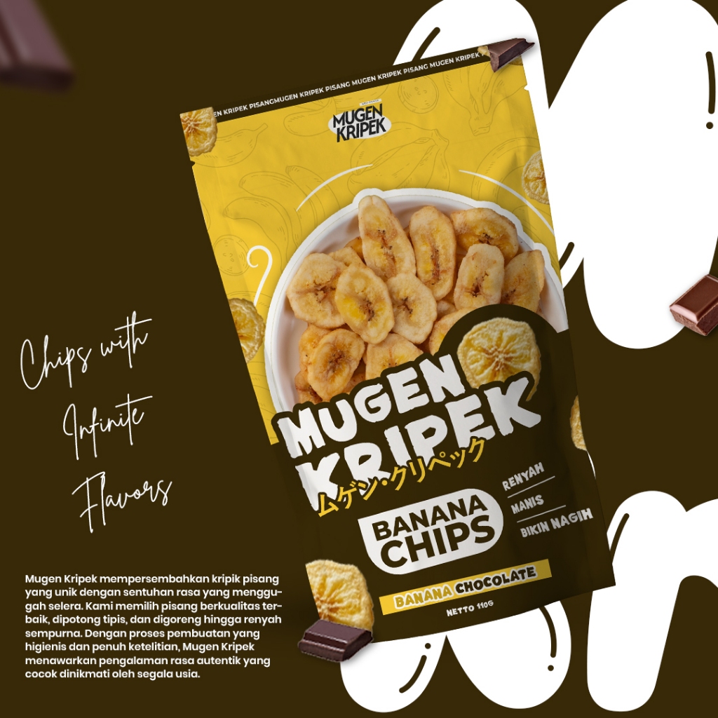 

Kripik pisang Rasa | Mugen Kripek Banana Chips - Banana Chocolate