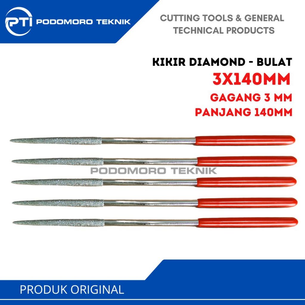 Kikir Diamond 3 x 140 mm BULAT Diamond Files Gagang 3 mm 3x140 mm Kikir Asah Intan Mini Diamond Carv