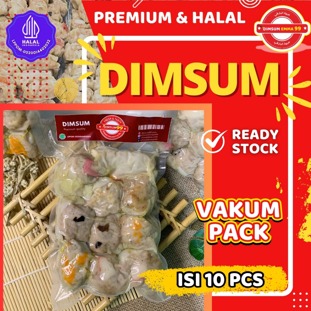 

Dimsum Ayam Frozen isi 10 pcs Kemasan vaccum Gratis Saos Dan Saos Blackpaper