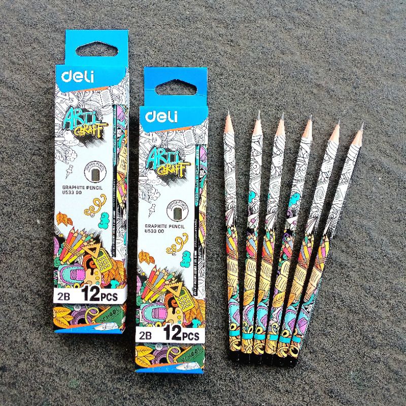 

Pensil Kayu Pencil 2B Deli U533 00 Batik ( 12 Pcs ) [ Original ]
