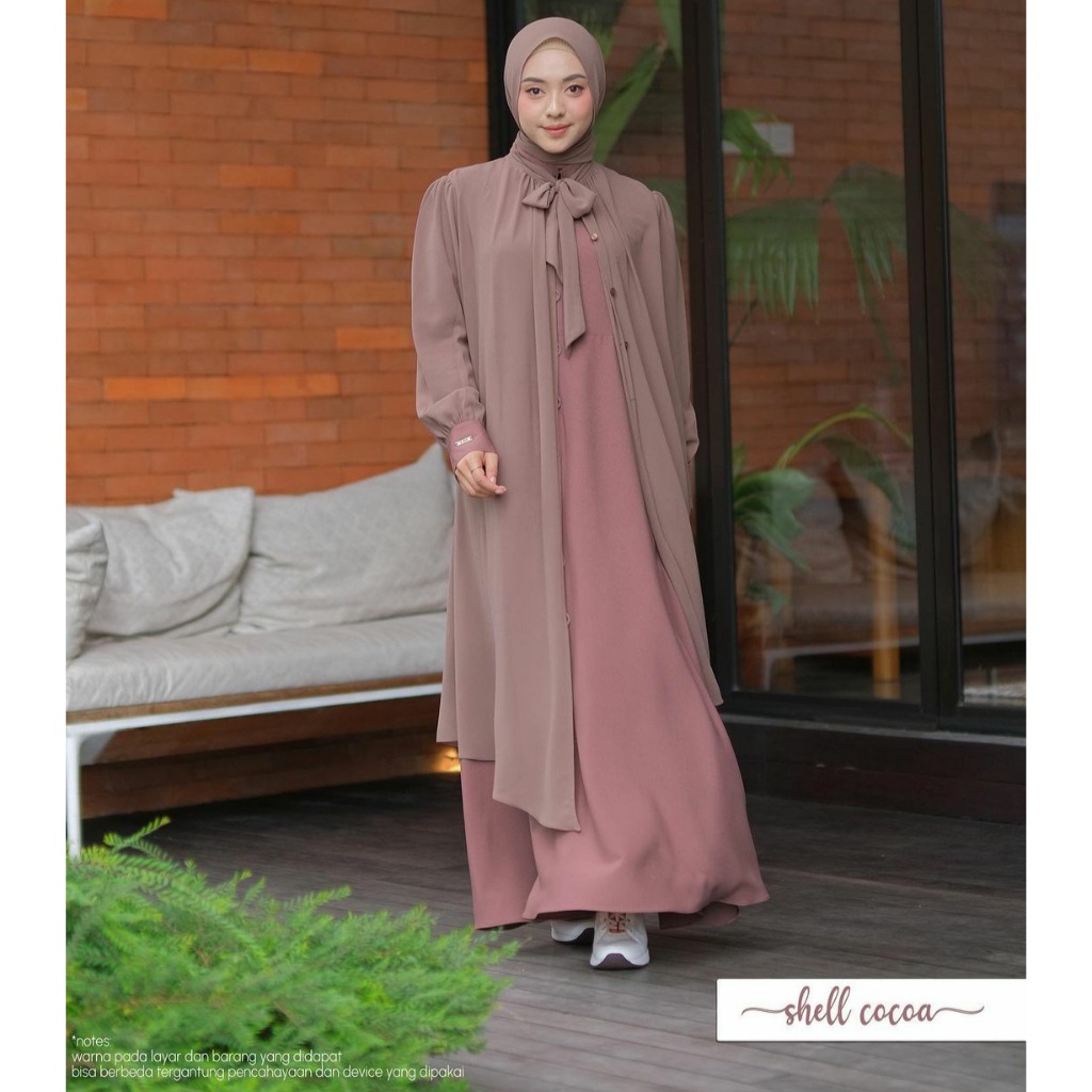 GAMIS FATIMAH BERMERKS SYARI CERUTY BABYDOLL SET KHIMAR CLODIA SET SYARI SYAFANA NAHLA baju muslim m