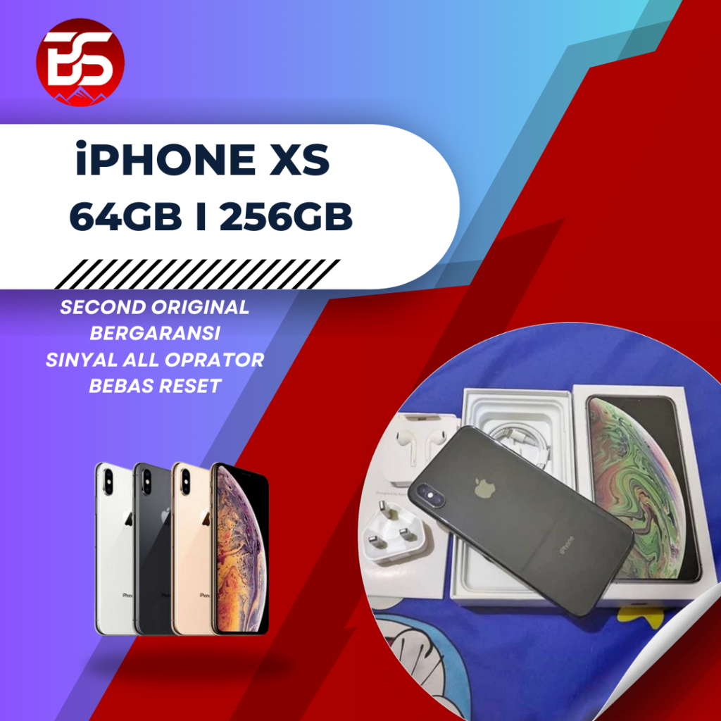 Apple Iphone Xs 64gb 256Gb 512Gb Fullset Second Original Resmi Bergaransi