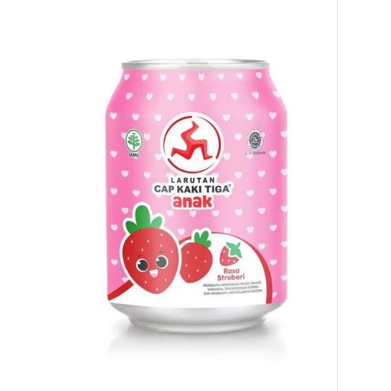 

Larutan cap kaki tiga anak rasa strawberry 250 ml