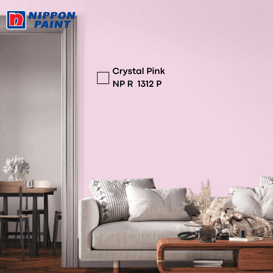 NIPPON PAINT CAT TEMBOK EKSTERIOR & INTERIOR Crystal Pink R 1312P  SPOTLES WEATHERBOND VINILEX ELAST