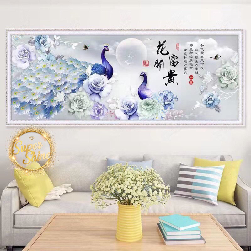 [Super_shine] Lukisan Diamond Painting 5D Set Lukisan Berlian DIY Lukisan Diamond Painting DIY Sepas