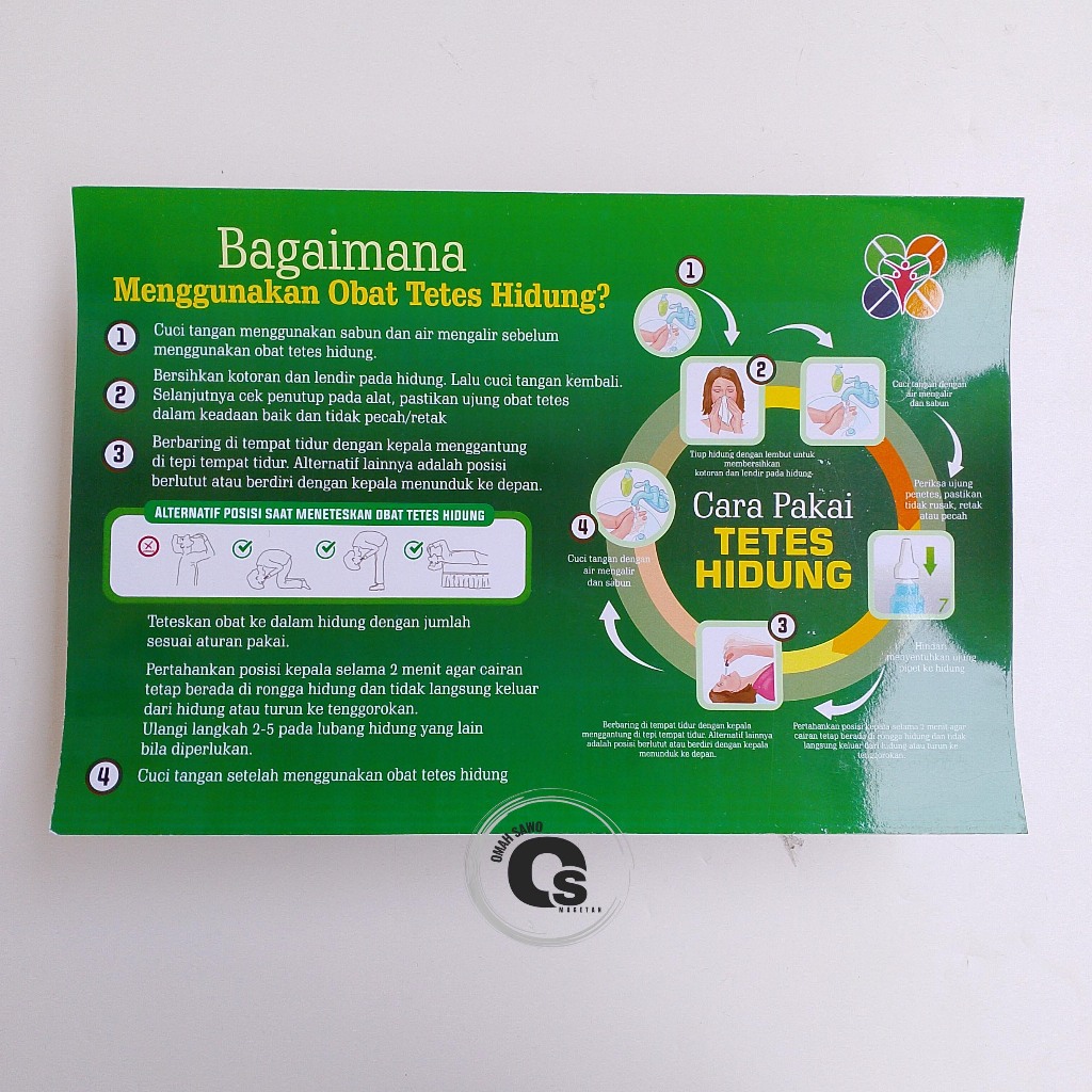 Poster Cara Pakai Obat Tetes Hidung - Bagaimana Menggunakan Obat Tetes Hidung - Kesehatan
