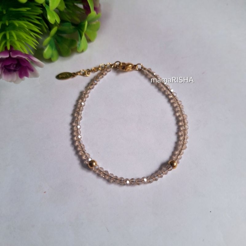 gelang kristal ceko 2mm