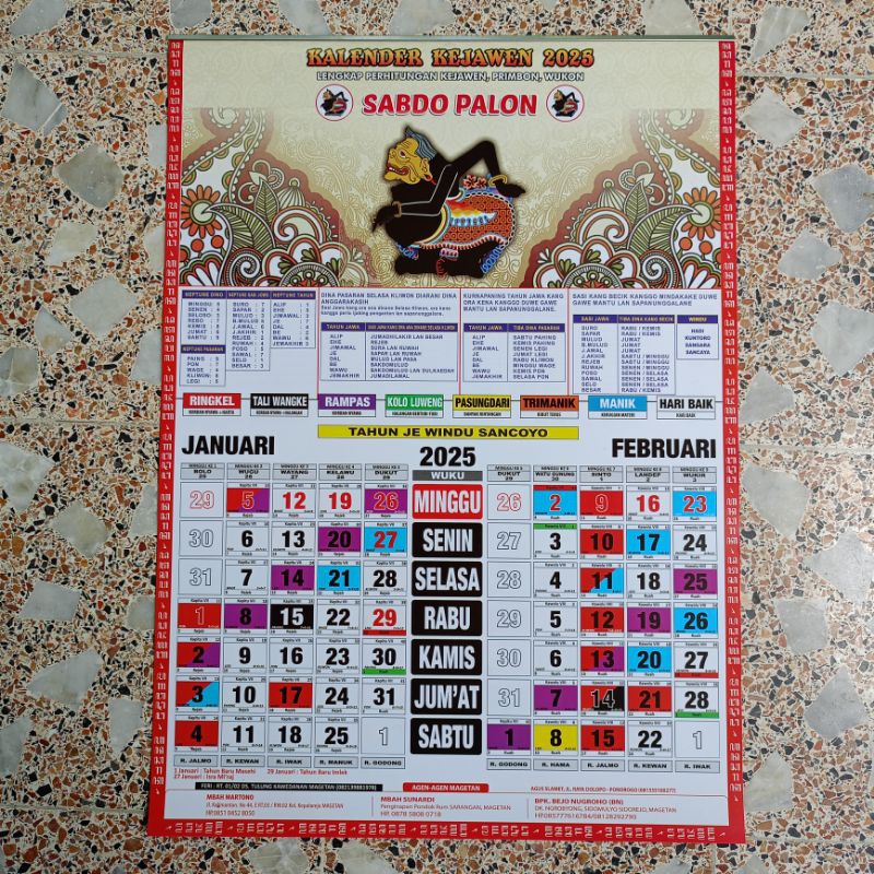 

Kalender Jawa 2025 Sabdo Palon Kalender Kejawen tanggalan jawa