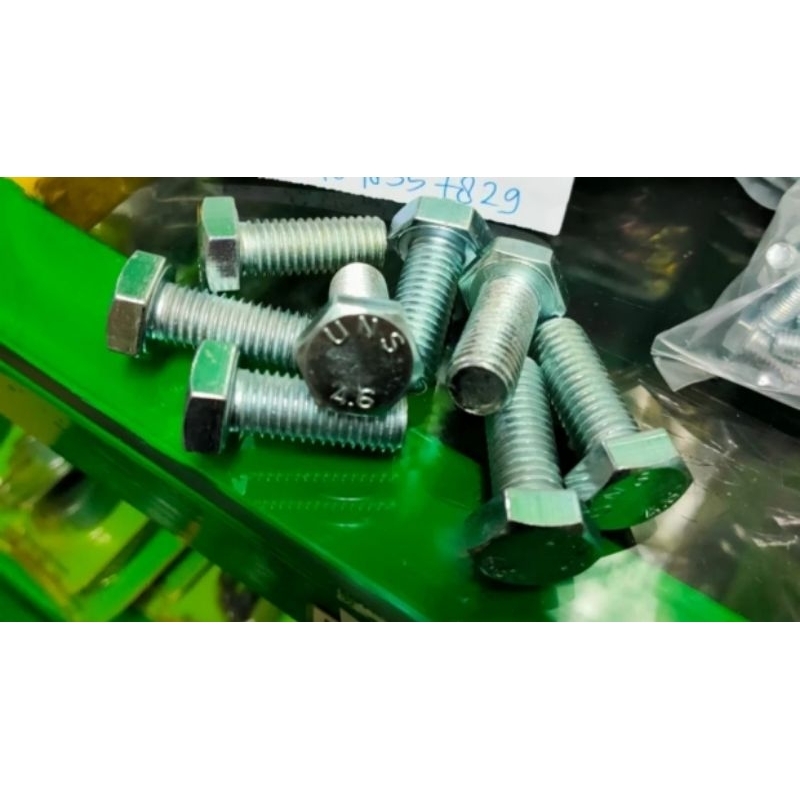 baut galvanis m12x35 kunci 19 drat pitch 1.75 drat kasar / baut crome m12x35 mm / baut kepala kunci 