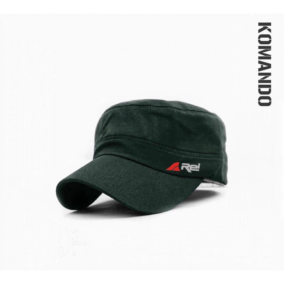 Topi Komando Pria Termurah/Topi Pria Motif Keren Logo Arei Premium Quality