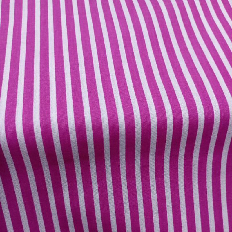 KAIN KATUN MOTIF GARIS PINK