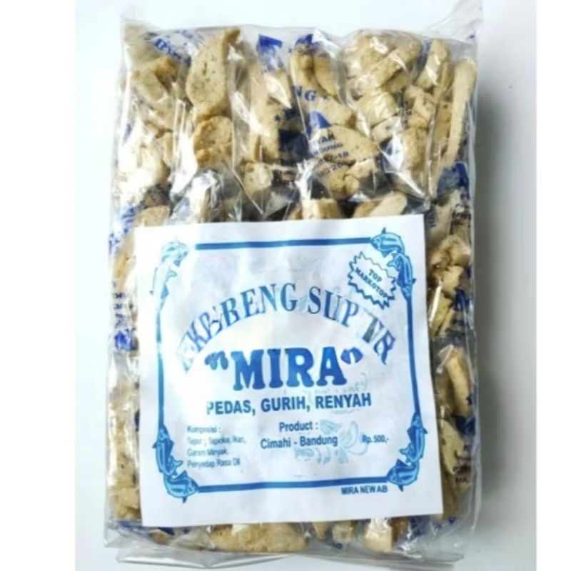 

Basreng keripik baso kering cap MIRA @24 sachet