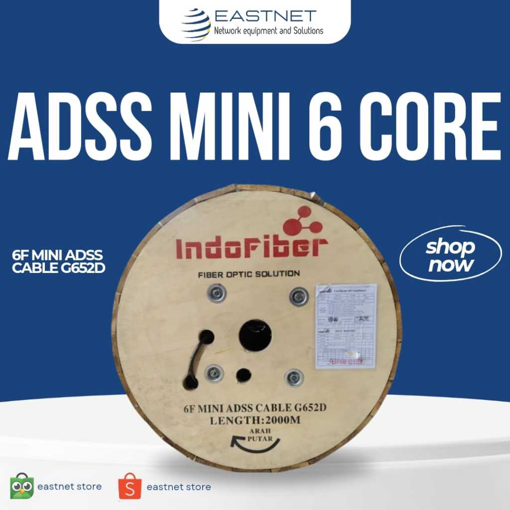 Kabel adss mini 6 core  indofiber [ permeter ]