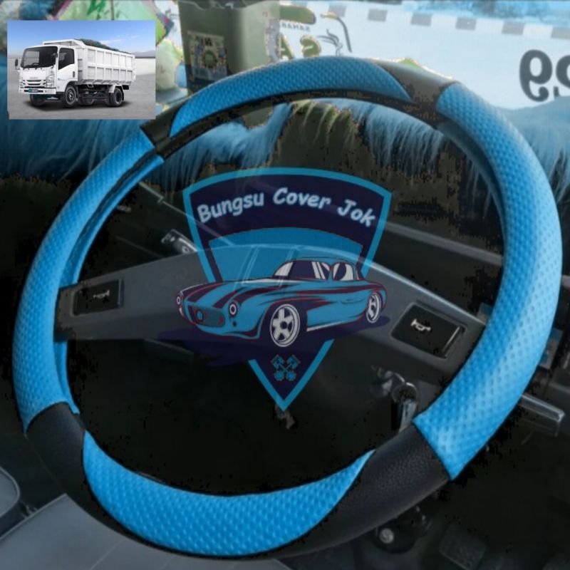 Cover sarung stir mobil truk isuzu Nmr71 / bungkus stir mobil / Isuzu Nmr71/Dyna Dutro/Hino Dutro/tr