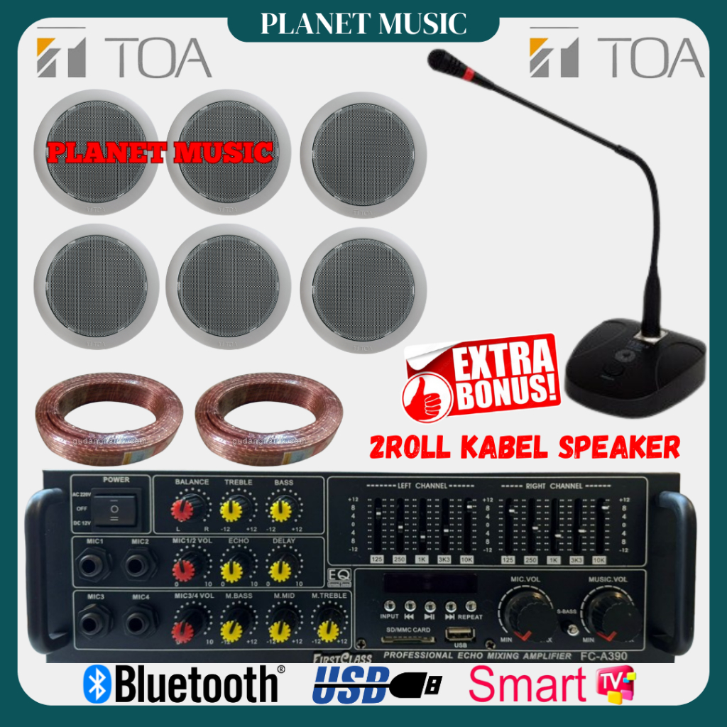 Paket Speaker Indoor Ceiling TOA ( 6 Speaker )