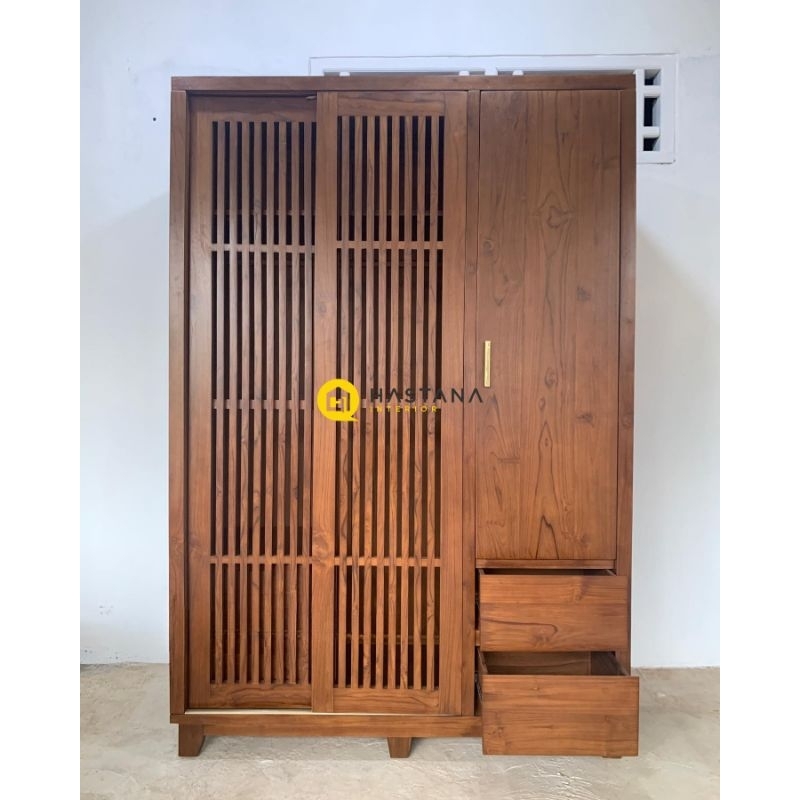 lemari minimalis lemari pakaian kayu jati lemari pakaian minimalis bahan kayu jati solid