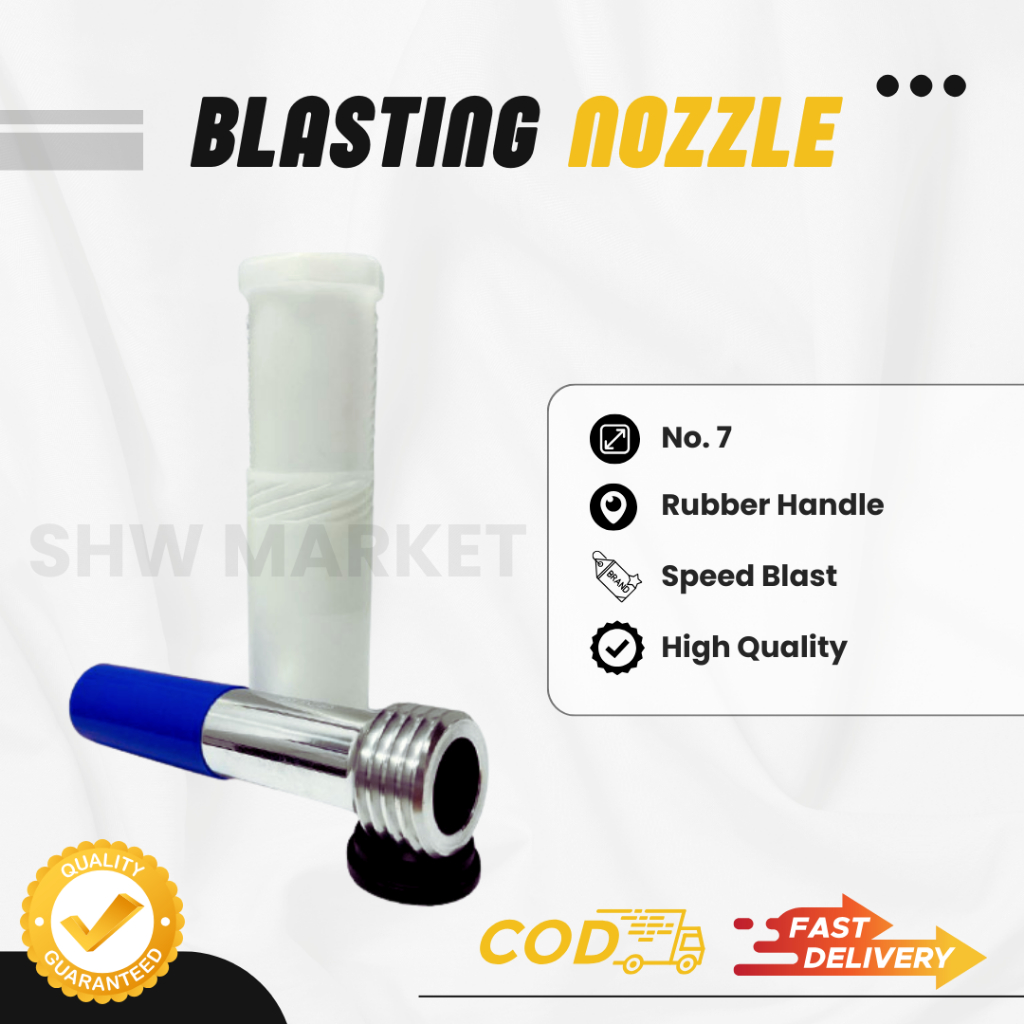 Blasting Nozzle No 7 Blue Rubber Jacket Speed Blast - 214