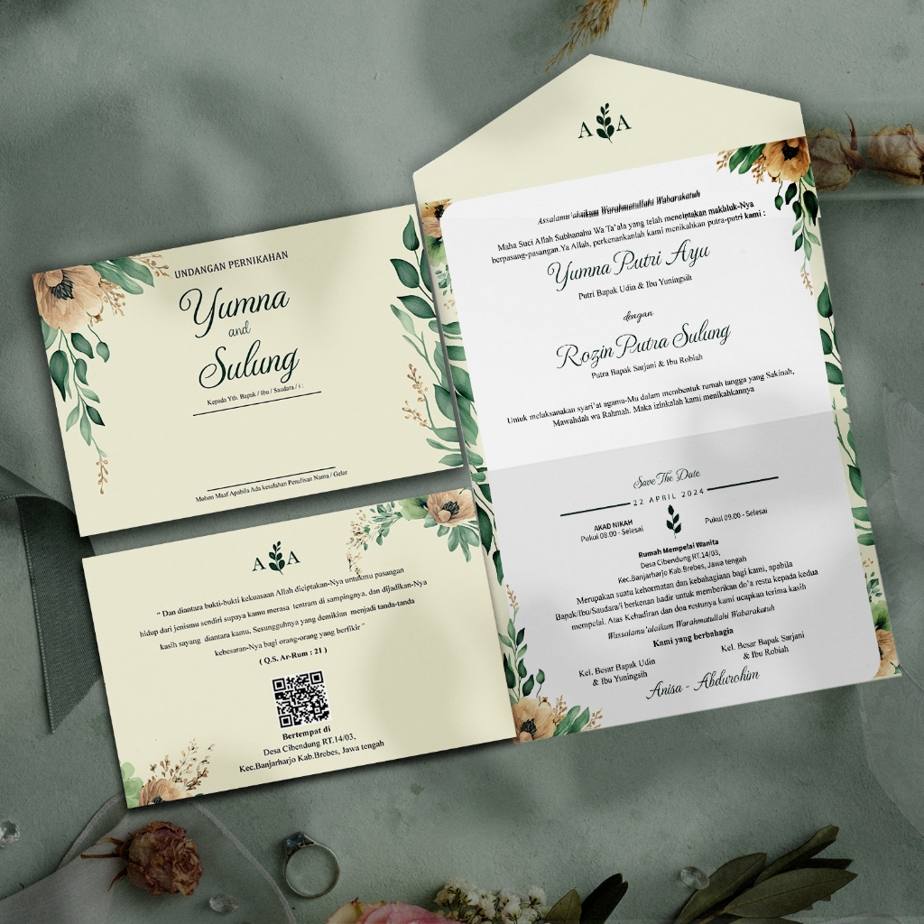 Undangan pernikahan foto semi Amplop | Kertas Jasmine Premium Glitter. Undangan Mewah elagan Bisa un