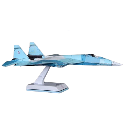 DIY Papercraft Lembar Kertas Pola Pesawat Tempur Sukhoi PAK FA T-50 F