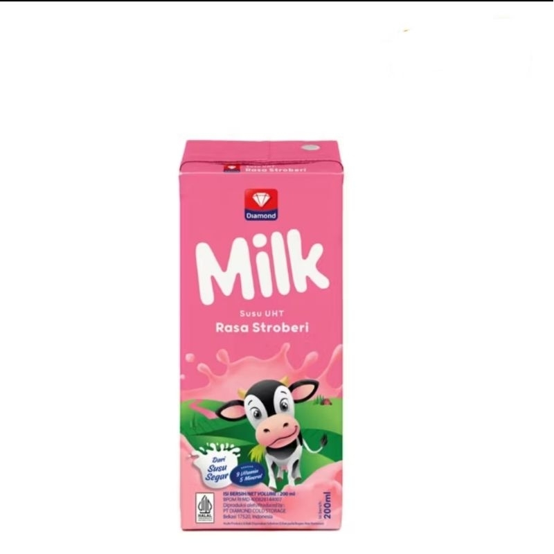 

Susu Diamond Milk UHT Strawberry 200 ml