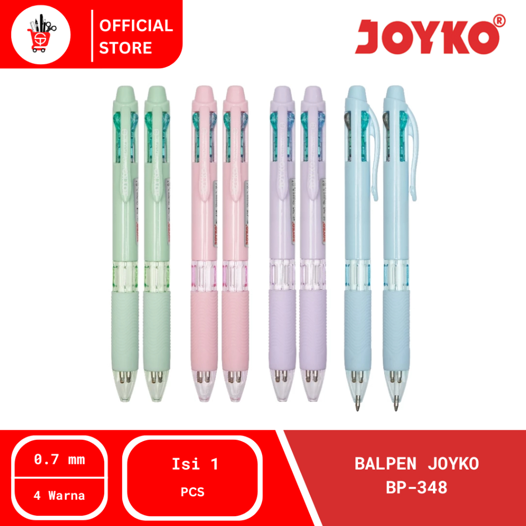 

Ballpoint | Pulpen | Balpen 4 Warna Joyko BP-348 (1 PCS)
