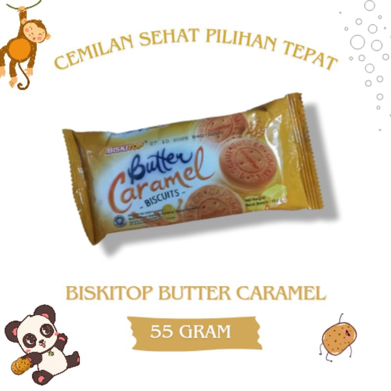 

BISKITOP BUTTER CARAMEL 55g-Biskuit mentega caramel terbaru enak dan renyah